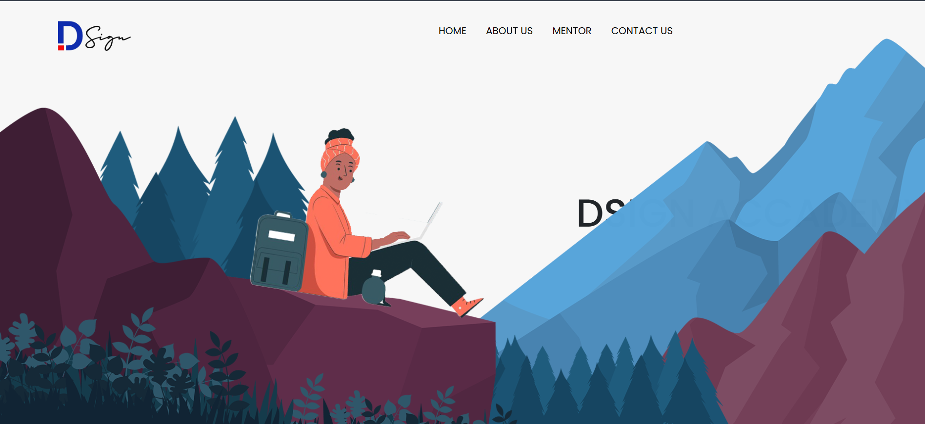 Design Academy parallax site preview
